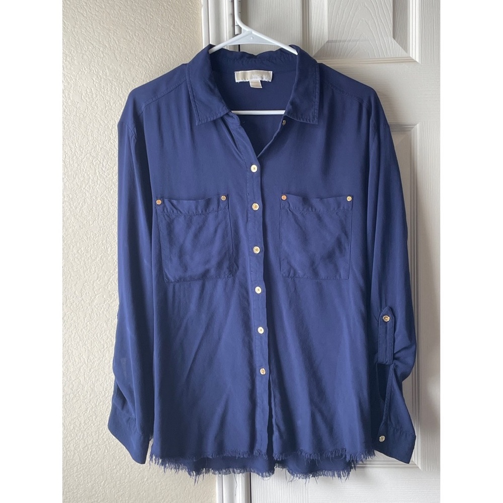 MICHAEL Michael Kors NWOT Button Down Blouse - Navy